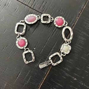 Lia Sophia Saltwater Taffy Link Hammered Fancy Feminine Bracelet​​